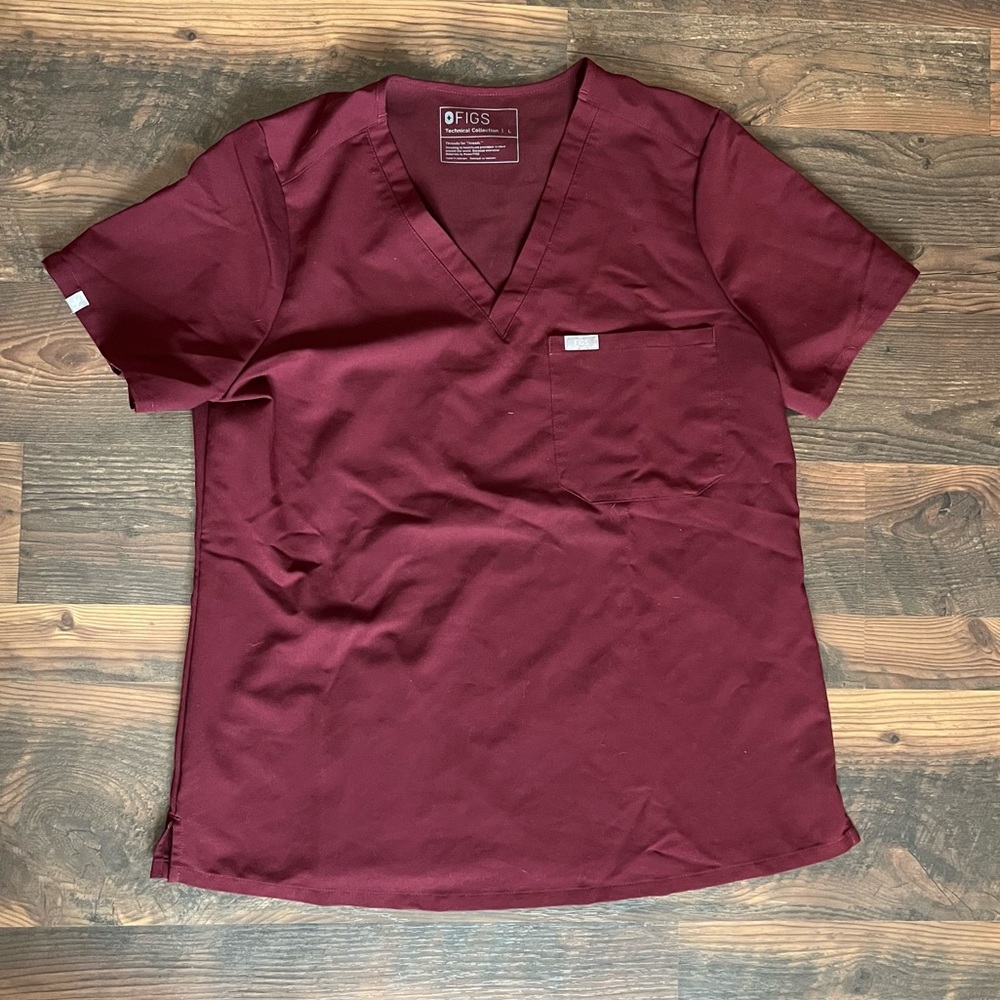 FIGS Catarina Burgundy Large